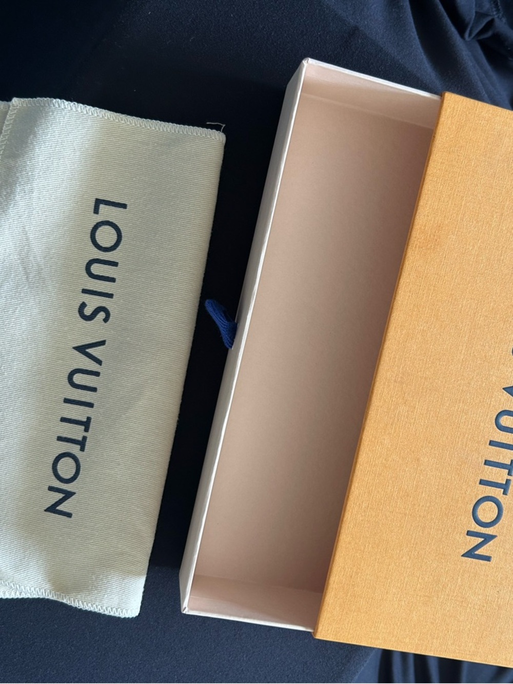 Louis Vuitton Orange Box with Beige Dust Bag